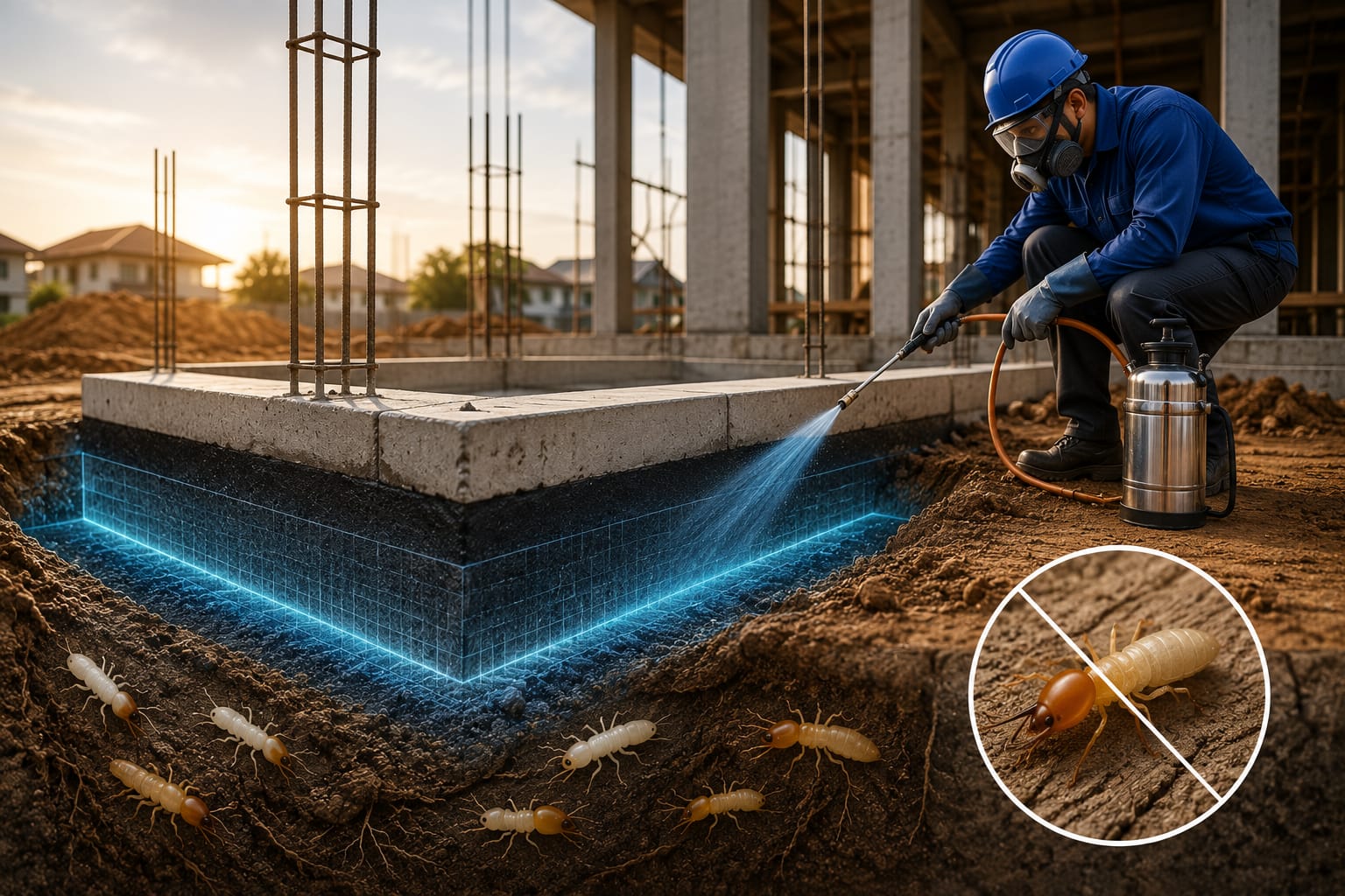 Methods and Chemicals in Pre Construction Anti Termite Treatment