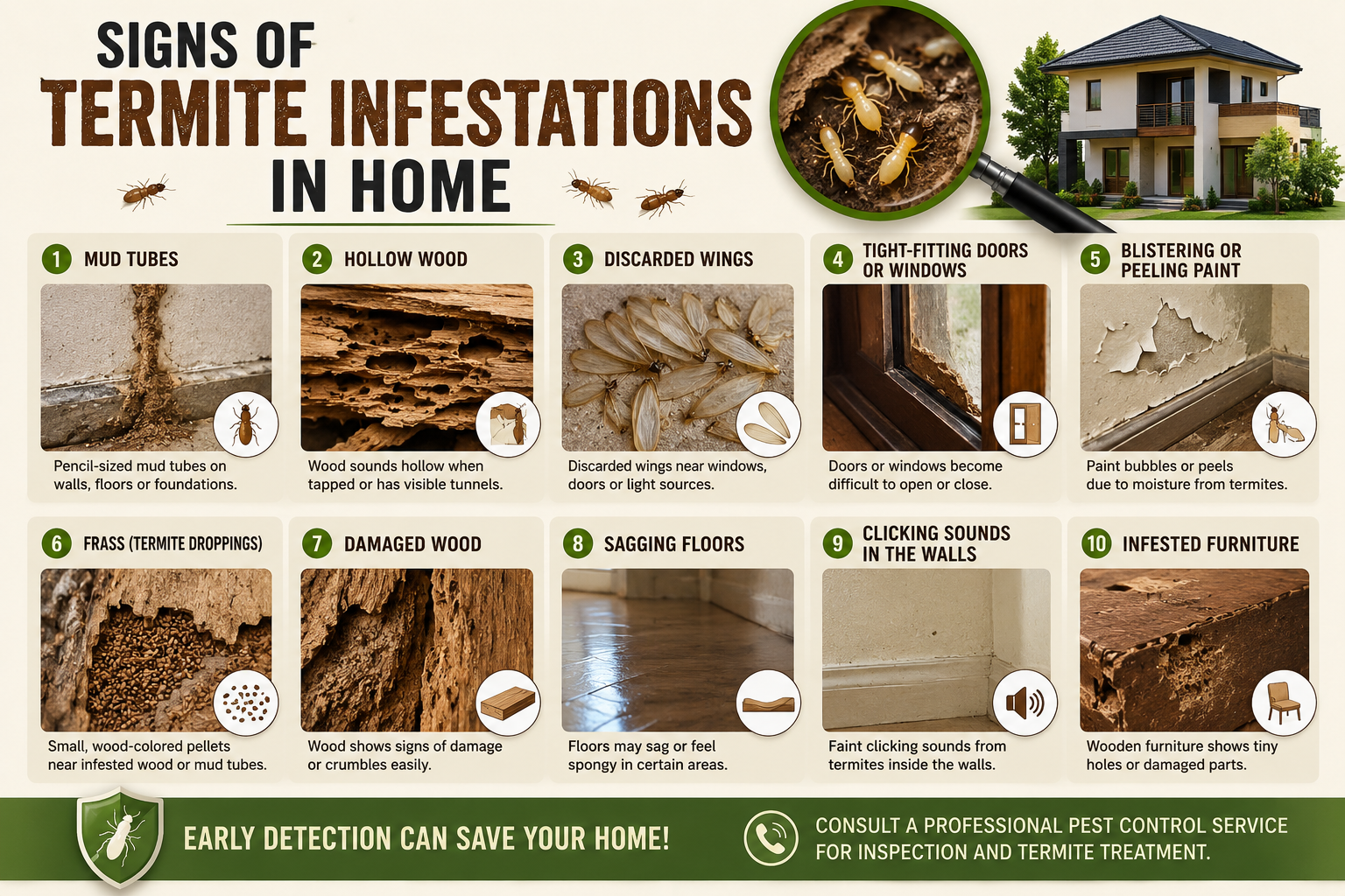 Signs of Termite Infestation in Homes