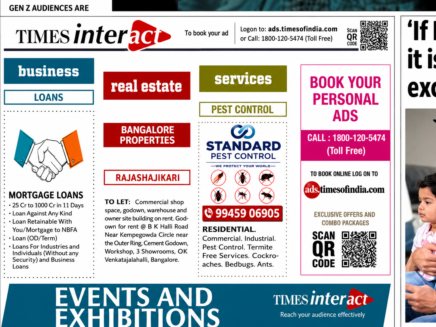 Standard Pest Control Times of India newspaper publication Bangalore