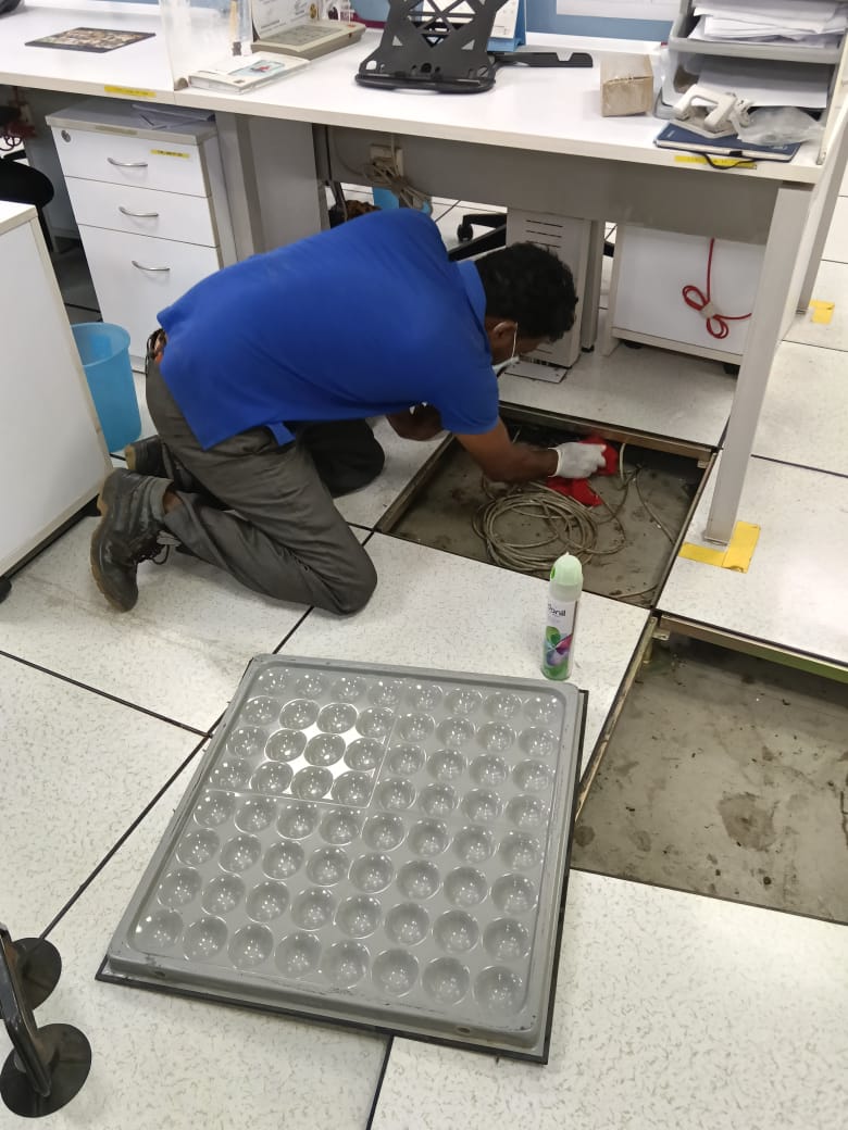 Raised access flooring pest treatment commercial Bangalore